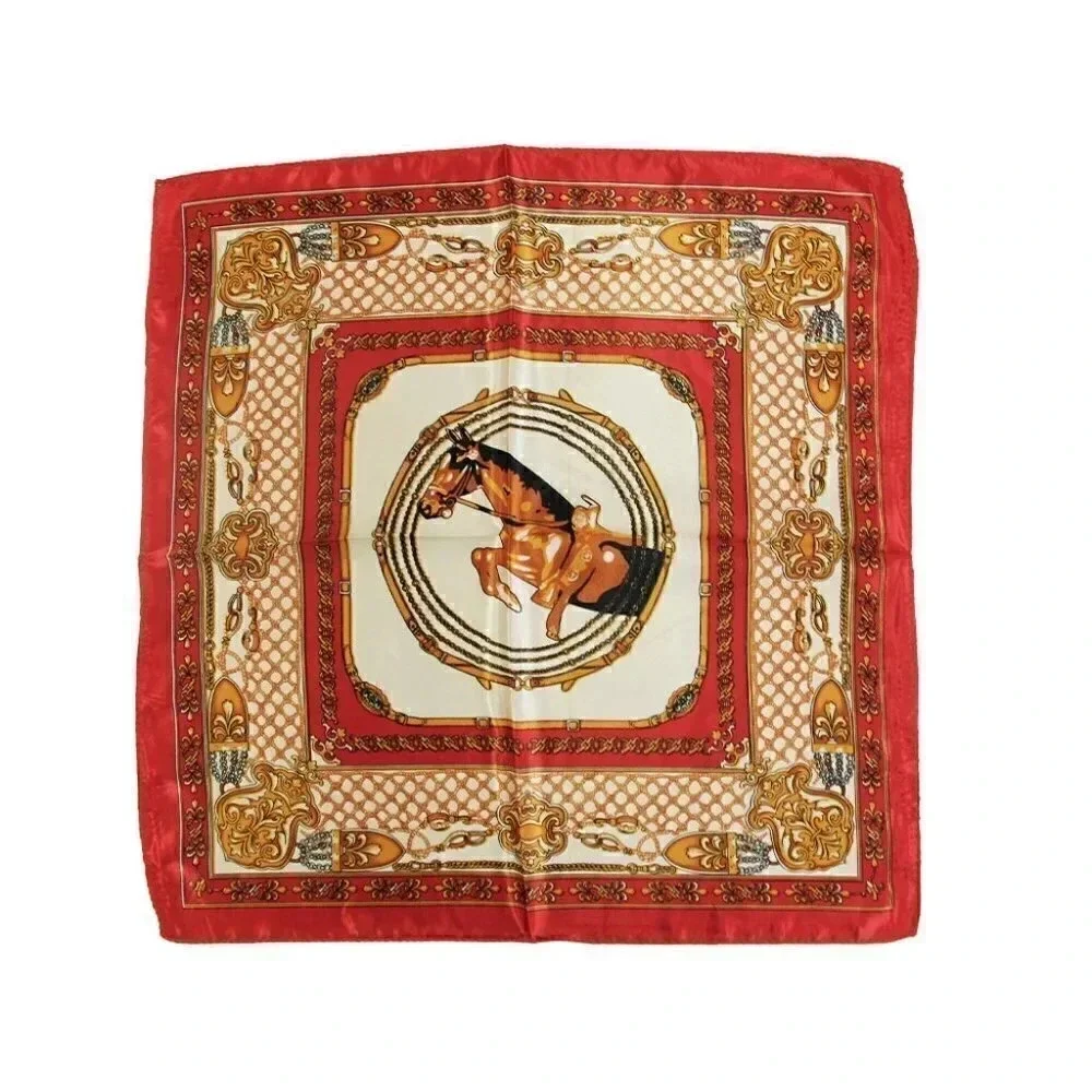 NEW Red Equestrian Horse Western Cowboy Scarf